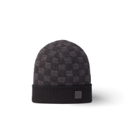 Bonnet et Écharpe Néo Petit Damier Noir
